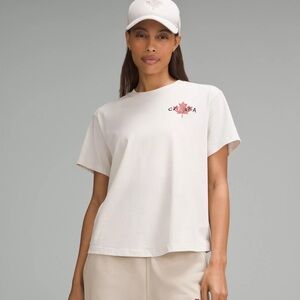 Like New lululemon team canada women's cotton jersey graphic t-shirt *COC logo